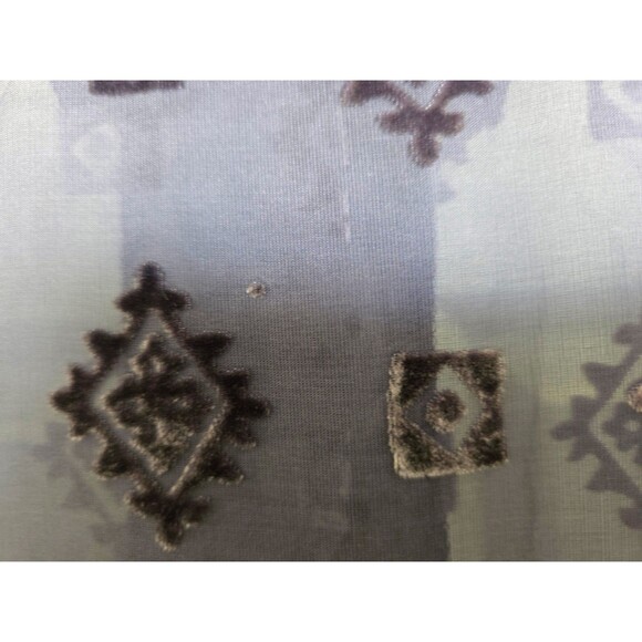 Jessica Holbrook Burnout Velvet Sheer Button Down Blouse, Rayon/Silk Small, BOHO - Picture 8 of 8